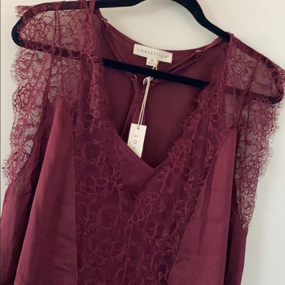 Nwt Lovestitch Kaylee Satin Blouse Xl 